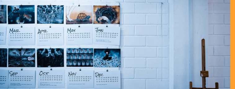 Wall Calendars with Central Spiral
