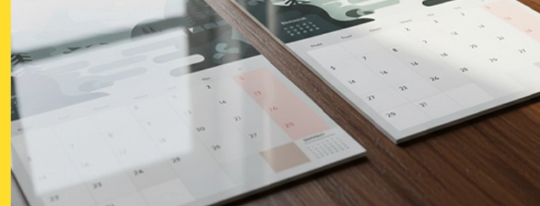 Wall Calendars with Central Spiral