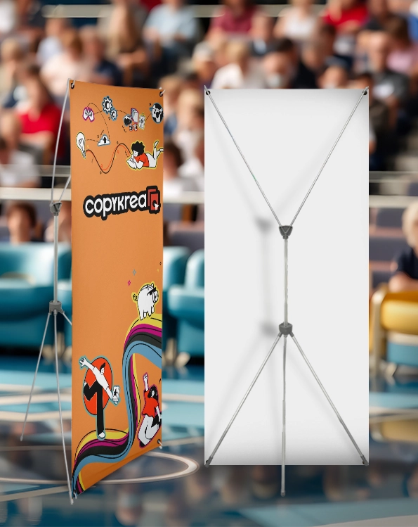 Outdoor Double-Sided X Banner with Fillable Base